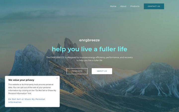 Screenshot of enrgbreeze.com