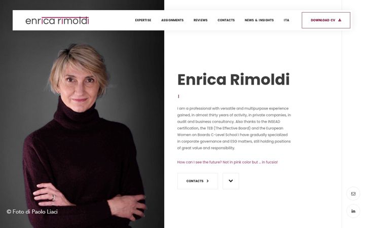 Snimka zaslona za enricarimoldi.com