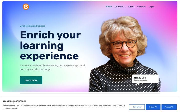 Captura de ecrã de enrich-ed.net