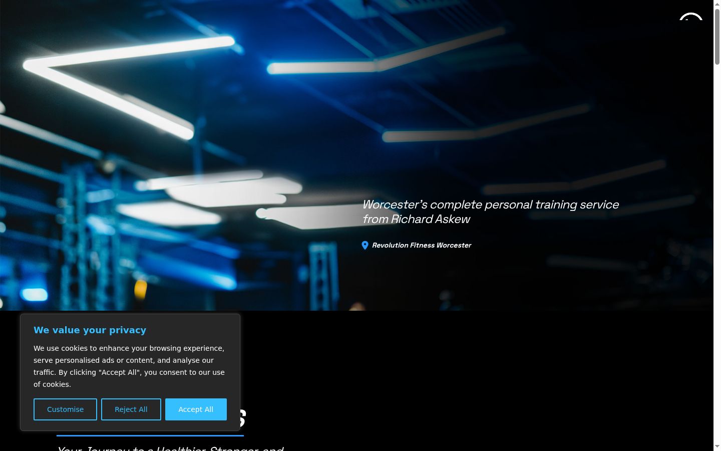 Screenshot του banner συγκατάθεσης που εμφανίστηκε πριν από οποιαδήποτε αλληλεπίδραση