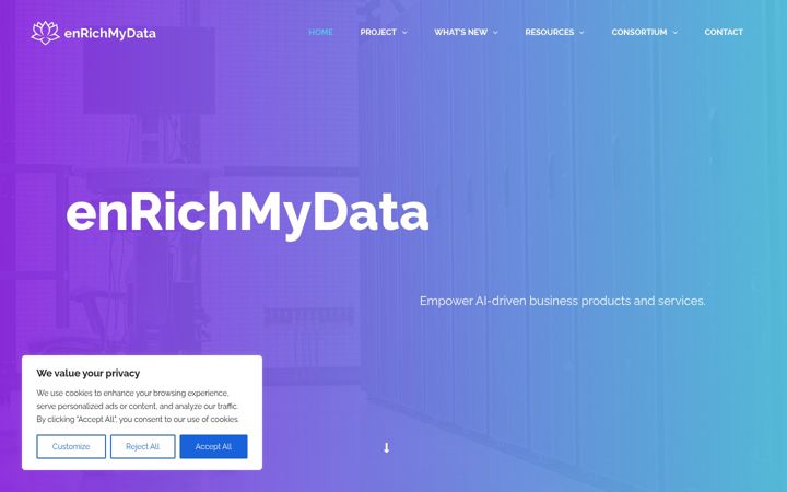 Screenshot of enrichmydata.eu