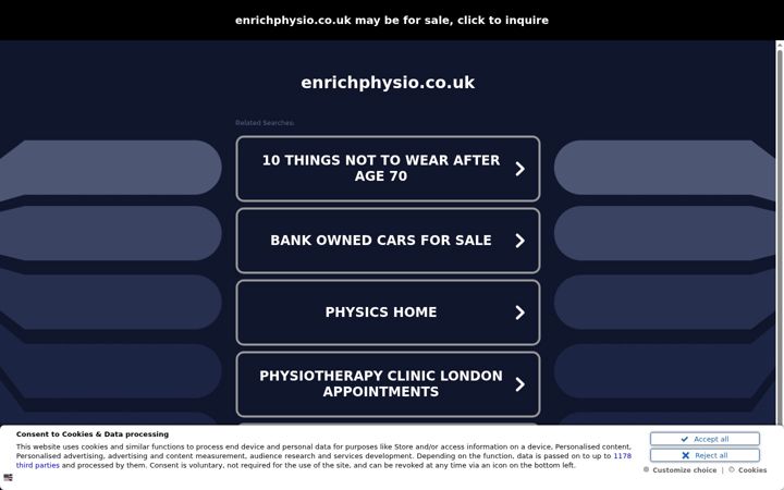 Screenshot of enrichphysio.co.uk