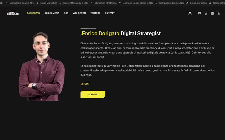 Screenshot of enricodorigato.it