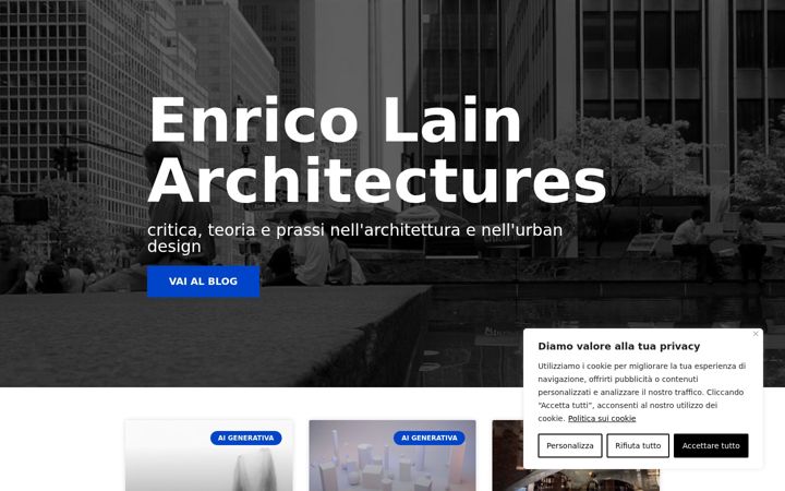 Screenshot of enricolainarchitectures.eu