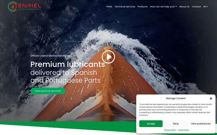 Screenshot of enrielcastrolmarine.com