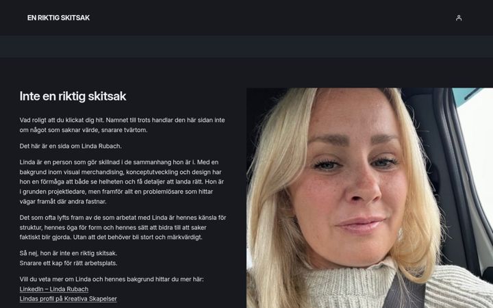 Skærmbillede af enriktigskitsak.se