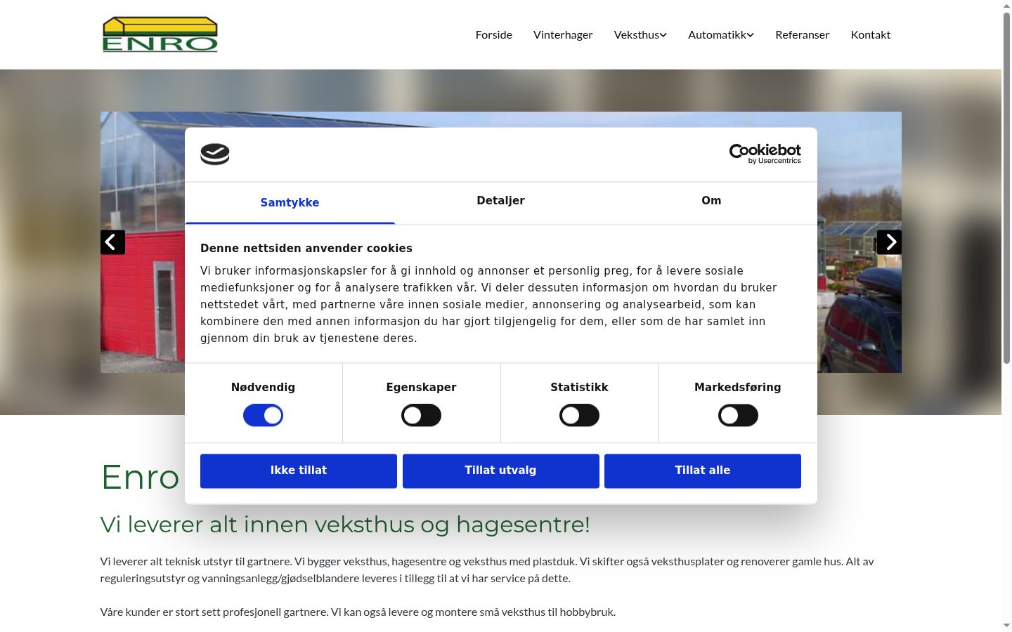 Screenshot des Einwilligungsbanners vor jeglicher Interaktion