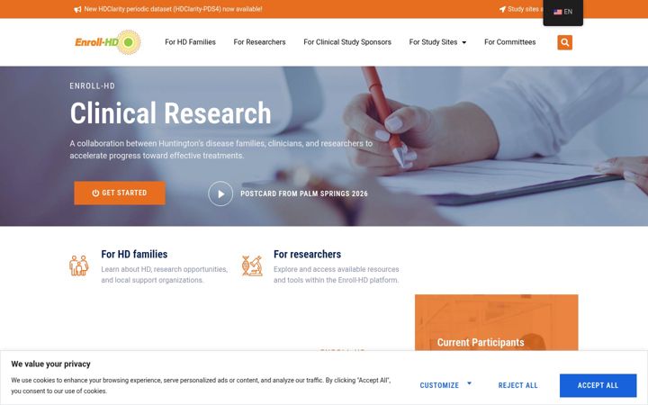 Captură de ecran a enroll-hd.org