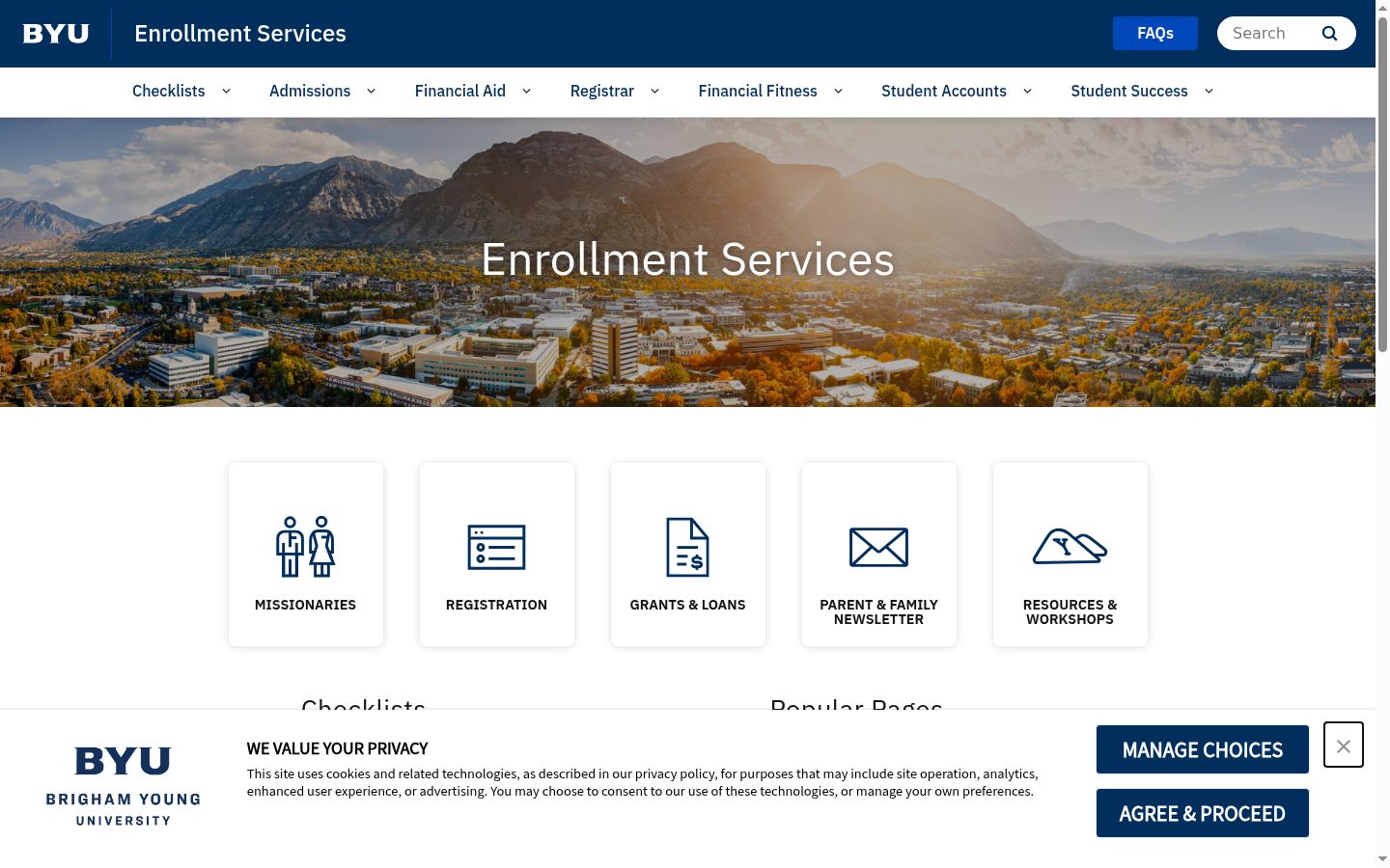 Screenshot of the consent banner shown before any interaction