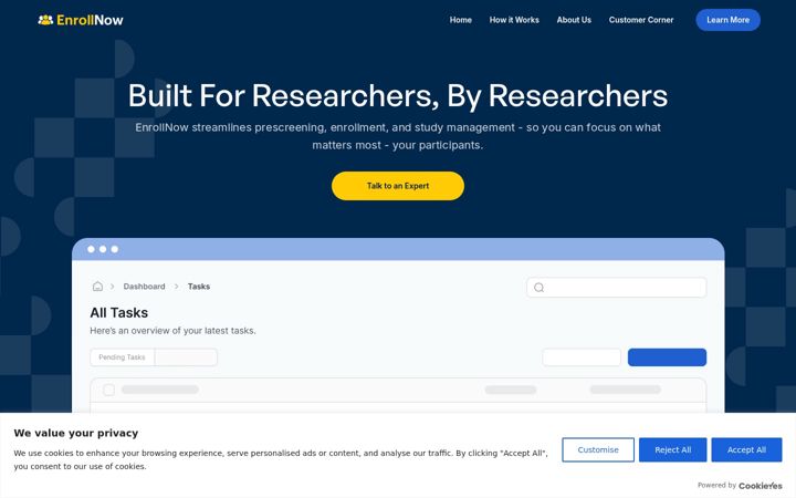 Capture d'écran de enrollnow.io