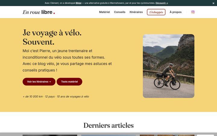 Screenshot of enrouelibre.fr