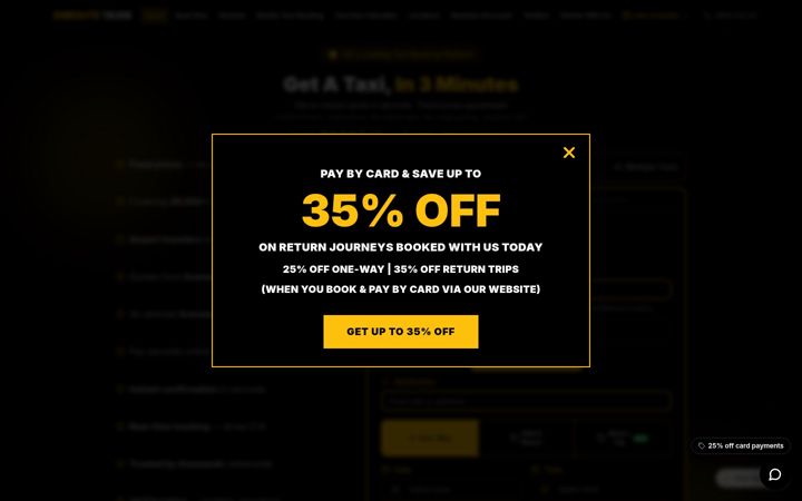 Kuvakaappaus sivustosta enroutetaxis.com