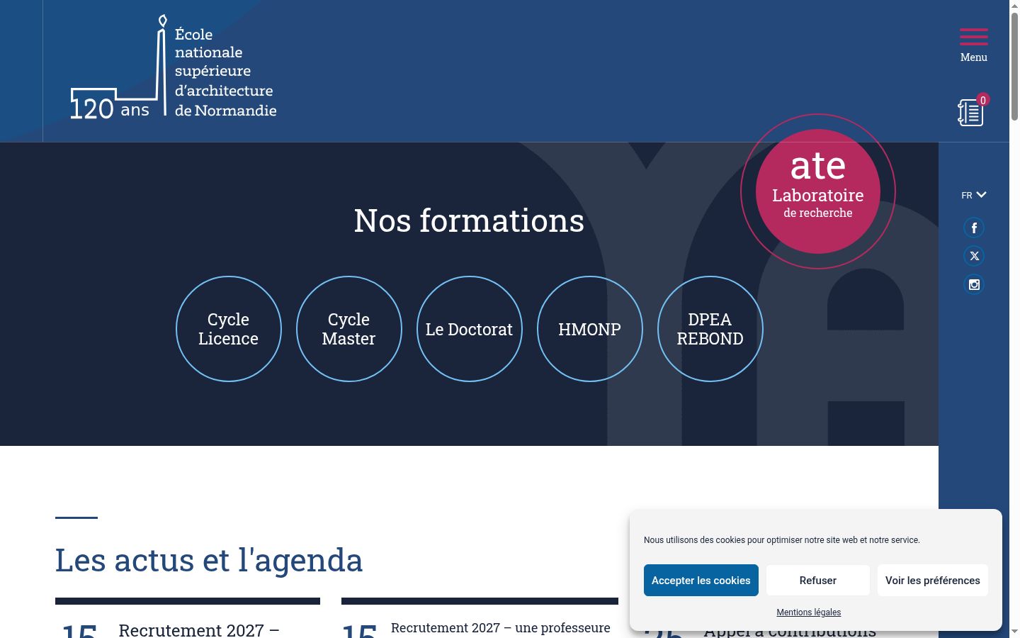 Screenshot of the consent banner shown before any interaction