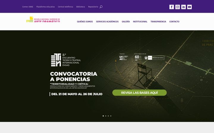 Screenshot of ensad.edu.pe