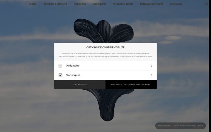 Screenshot of ensad.fr