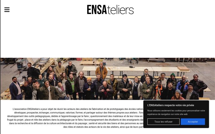 Screenshot of ensateliers.archi.fr