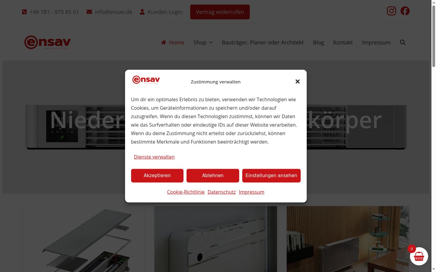 Zrzut ekranu banera zgody wyświetlanego przed jakąkolwiek interakcją
