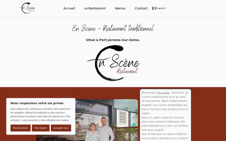 Screenshot of enscene-restaurant.fr