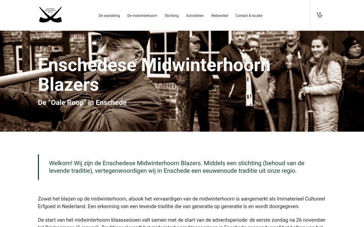 Captura de pantalla de enschedesemidwinterhoornblazers.nl