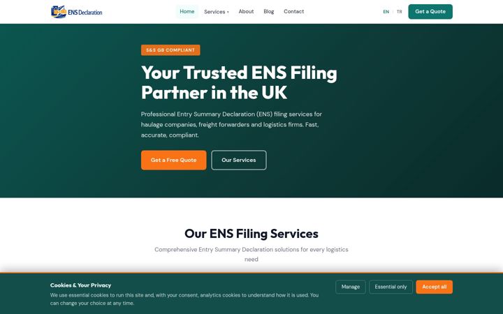 Screenshot von ensdeclaration.co.uk