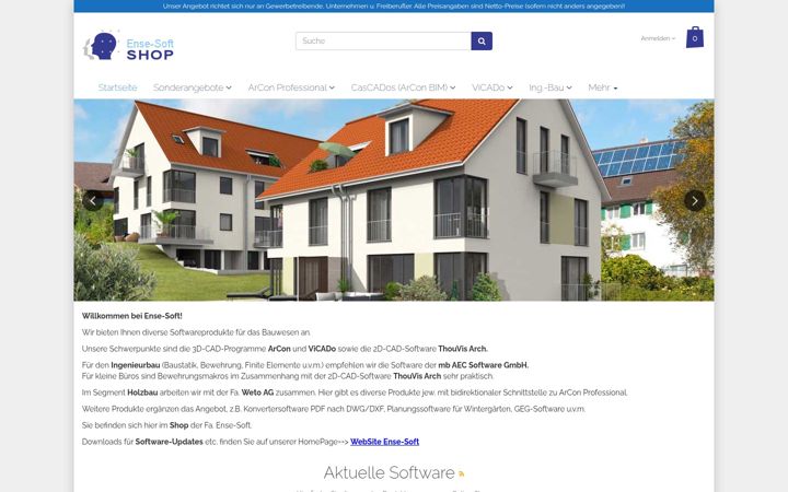 Captura de ecrã de ense-shop.de