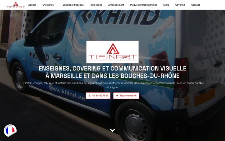 Screenshot of enseigne-tifinart.fr