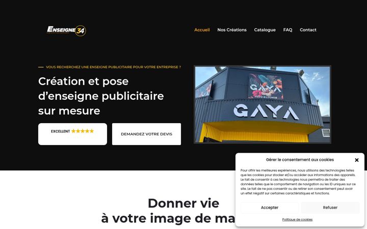 Screenshot of enseigne34.fr