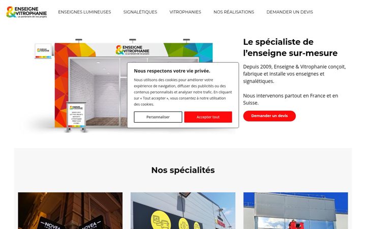Screenshot of enseigneetvitrophanie.fr