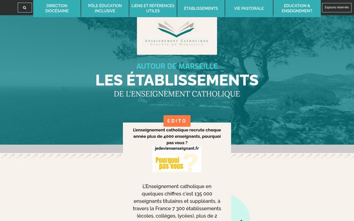 Screenshot di enseignementcatho-marseille.fr