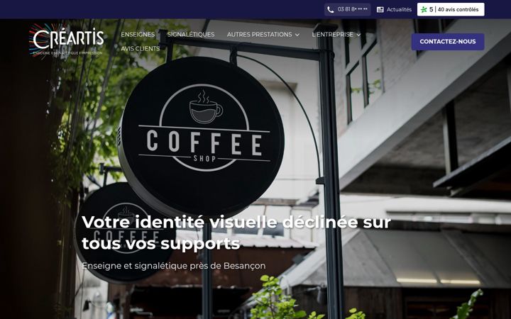 Screenshot di enseignes-creartis.fr