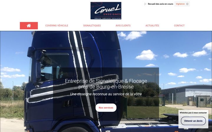 Screenshot di enseignes-gruel.fr