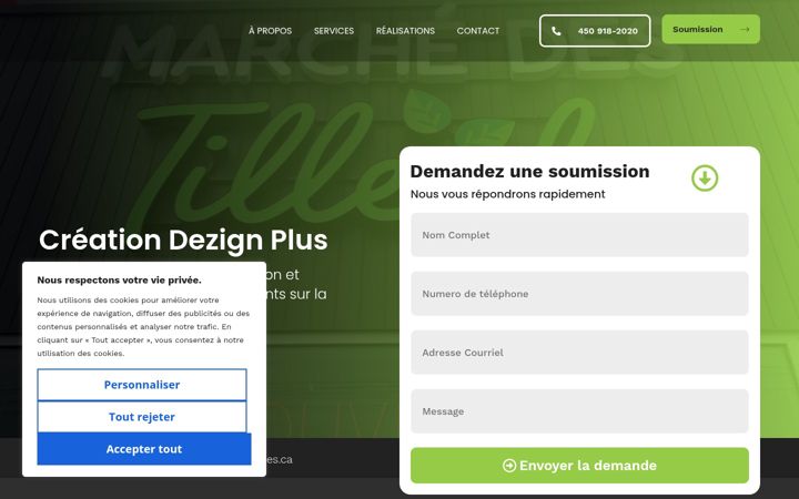 Captura de ecrã de enseignes.ca