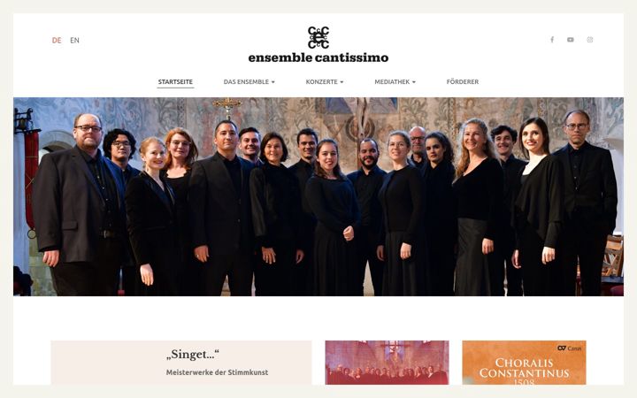 Ekrānuzņēmums no ensemble-cantissimo.ch