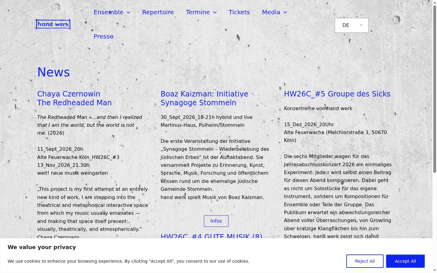 Capture d'écran de la bannière de consentement affichée avant toute interaction