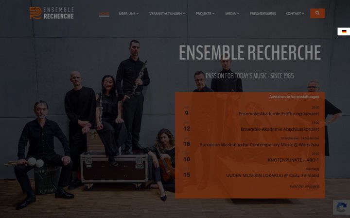 Captura de pantalla de ensemble-recherche.de