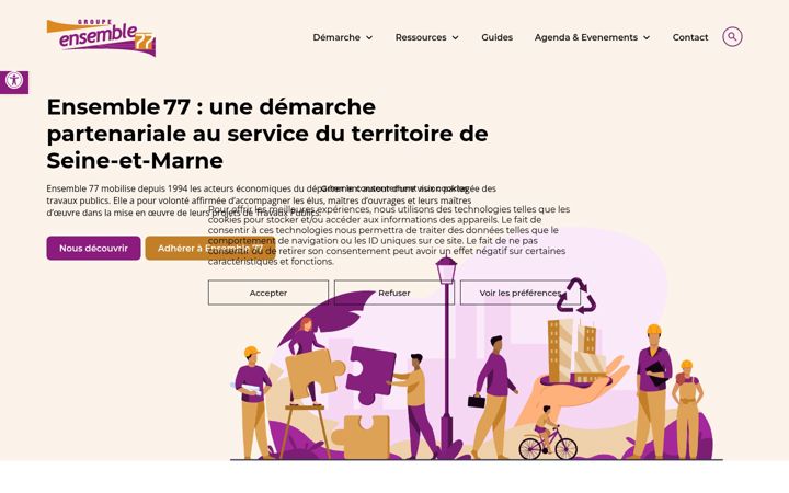 Screenshot di ensemble77.fr