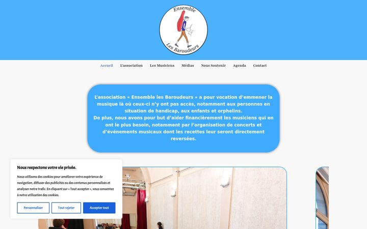 Screenshot di ensemblelesbaroudeurs.fr