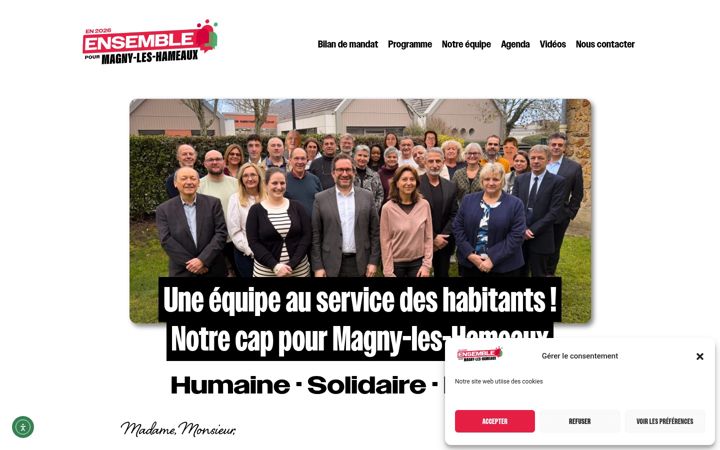 Screenshot di ensemblepourmagny.fr
