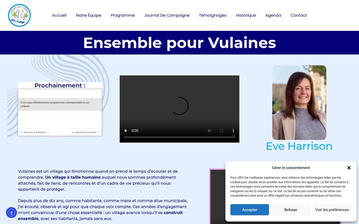 Screenshot di ensemblepourvulaines.fr