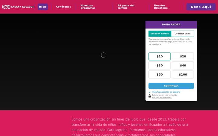 Screenshot stránky ensenaecuador.org