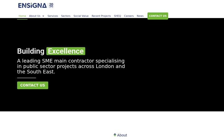 Screenshot von ensigna.co.uk