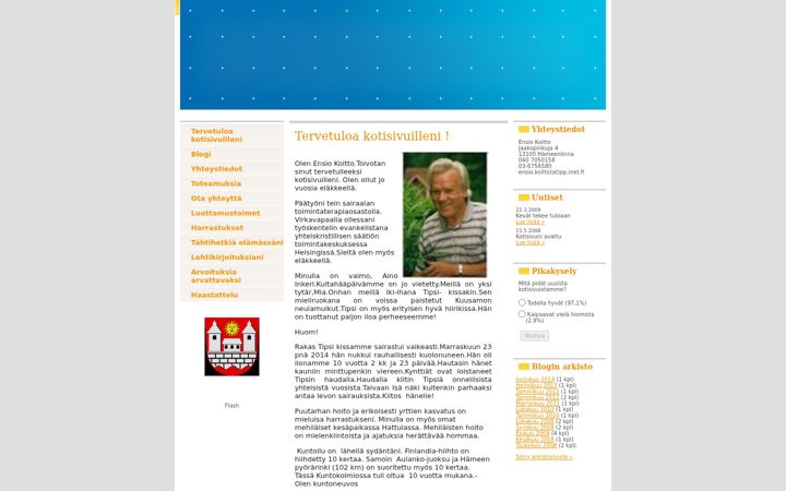 Captura de ecrã de ensiokoitto.net