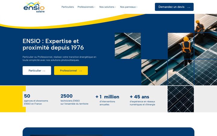 Screenshot di ensiosolaire.fr