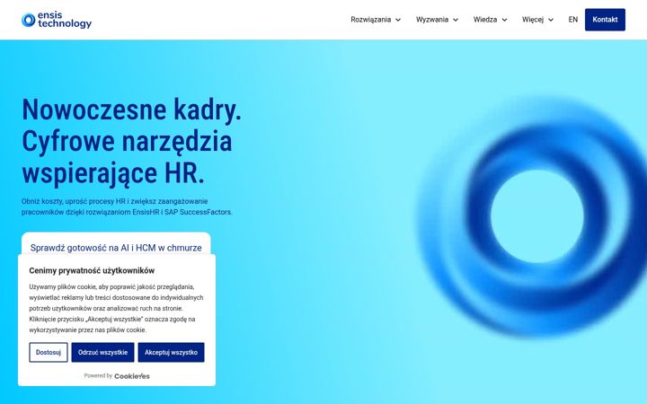 Screenshot of ensis.technology