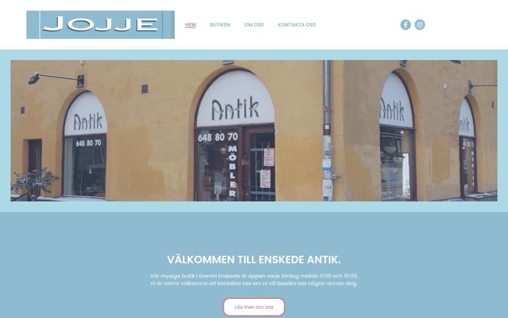 Skærmbillede af enskedeantik.se