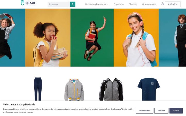 Screenshot von ensofuniforme.com.br
