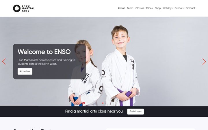 Screenshot von ensomartialarts.co.uk