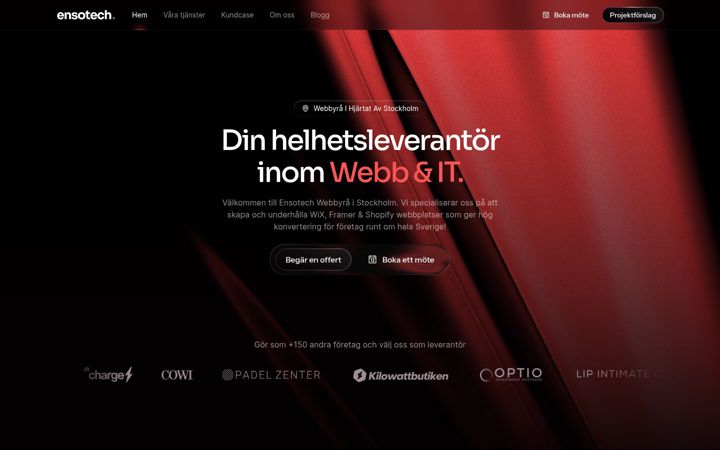 Capture d'écran de ensotech.io