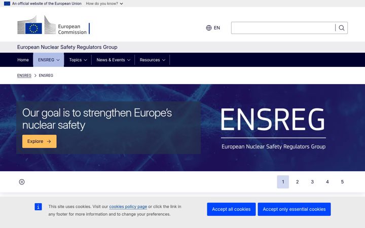 Screenshot of ensreg.eu