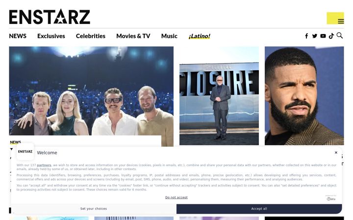 Screenshot of enstarz.com